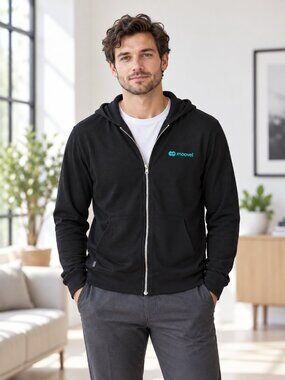 ELEVATE Moovel Zip Up Hooded Sweatshirt Mens L Black Comfort Gorpcore Active